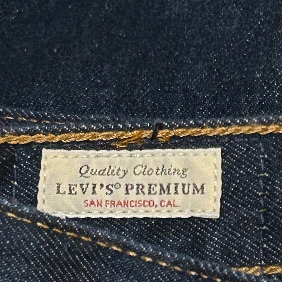 New Levi's 501 Premium Denim Big E Leather Patch Jeans 24 x 30 - Picture 7 of 11